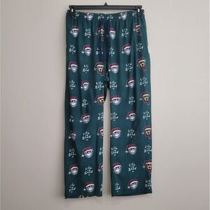 LIFE IS GOOD Men's Size XL Santa Jake & Rocket Flannel Sleepwear PJ Lounge Pants